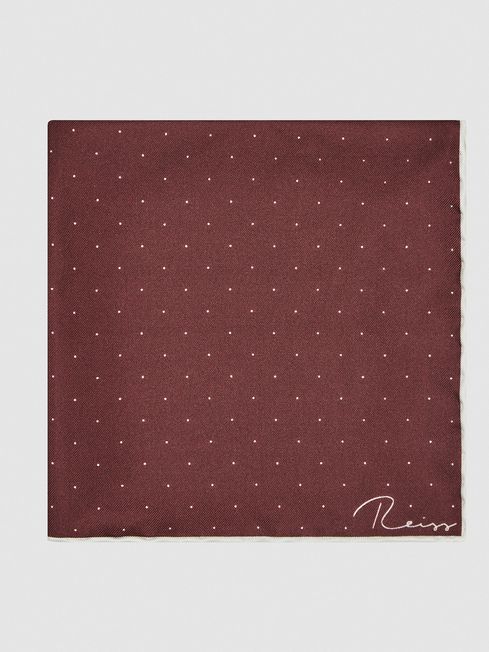 Liam Polka Dot Silk Pocket Square