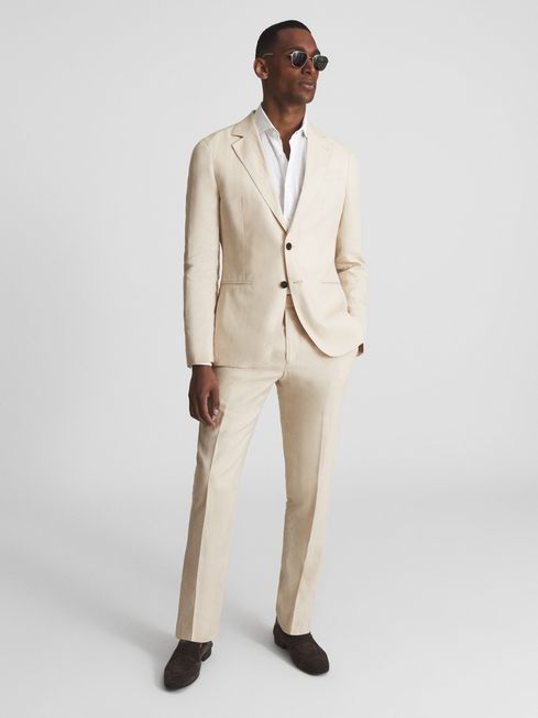 Kin Single Breasted Linen Blazer
