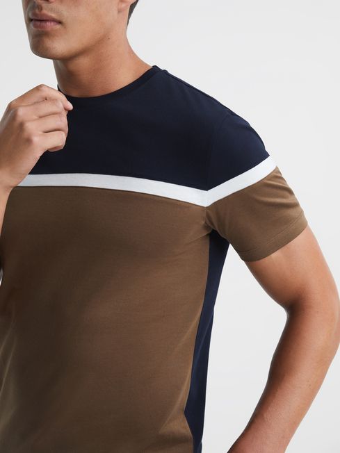 Piet Mercerised Colourblock T-Shirt