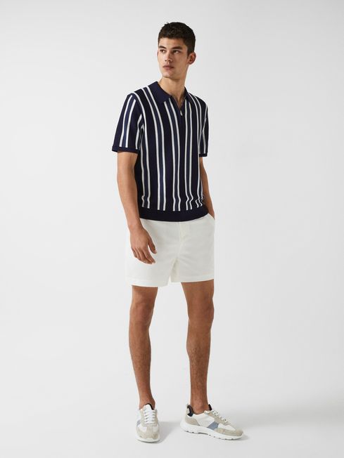 Byron - Che Striped Half Zip Polo T-Shirt