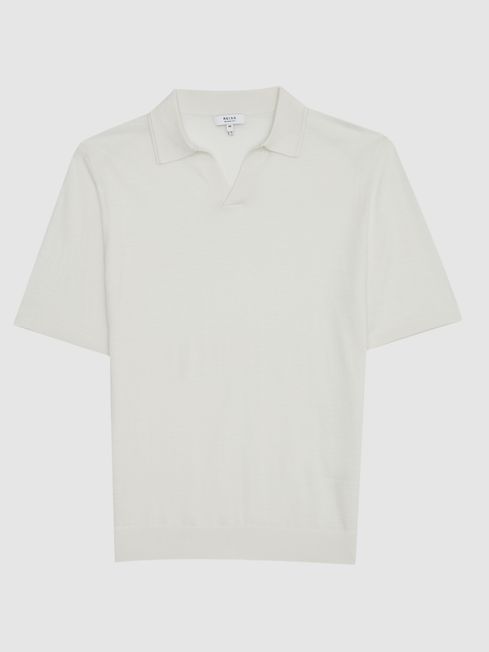 Duchie Merino Wool Open Collar Polo Shirt