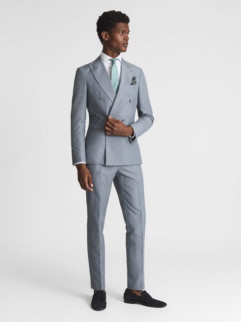 Tone Double Breasted Linen Blazer