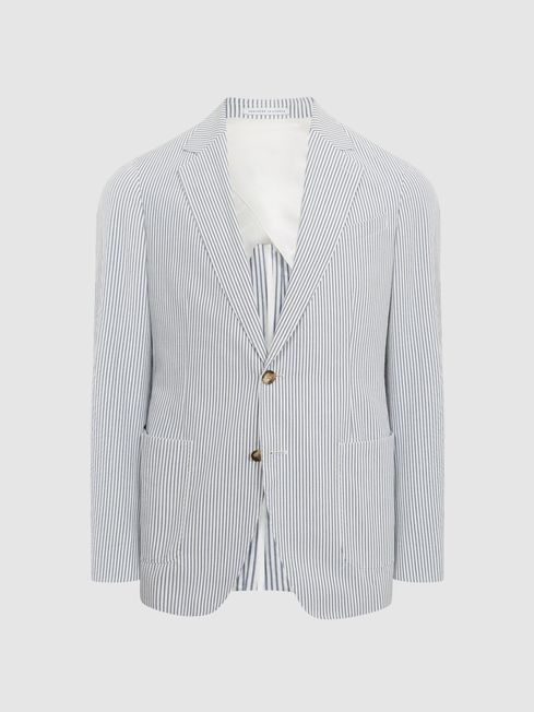 Barr Single Breasted Seersucker Blazer