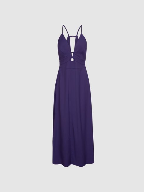Ellis Plunge Bodycon Midi Dress