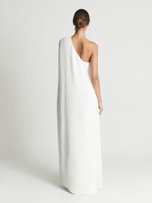 Nina Cape One Shoulder Maxi Dress