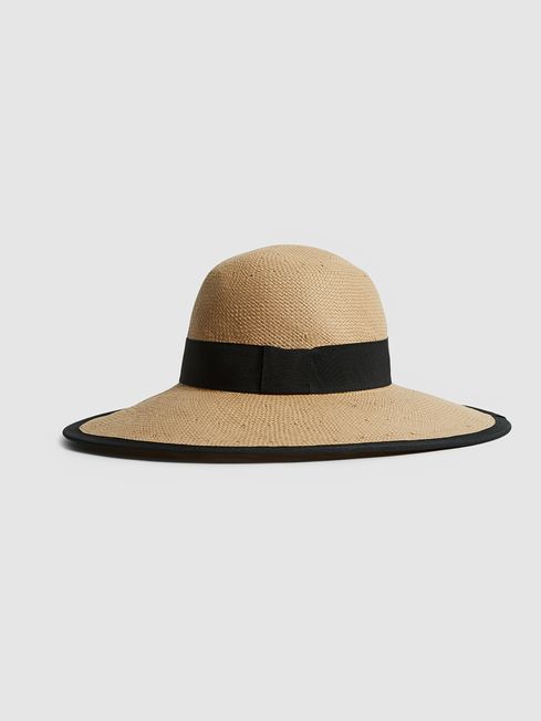 Nina Raffia Woven Wide Brim Hat