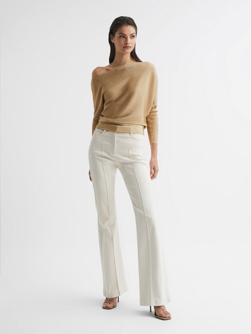 Louisa Asymmetric Drape Knitted Top
