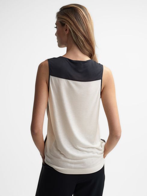 Sadie Colourblock Silk Vest