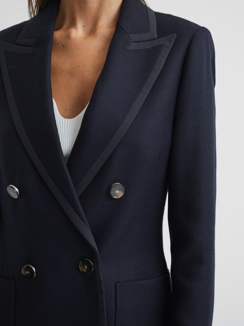 Gia Double Breasted Twill Blazer