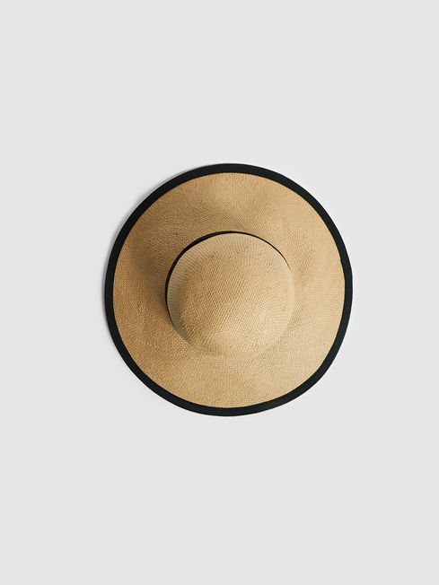 Nina Raffia Woven Wide Brim Hat
