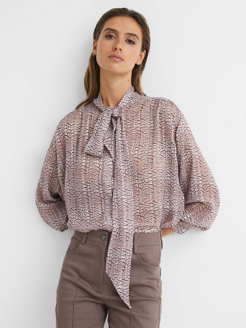 Kelsie Metallic Long Sleeve Blouse