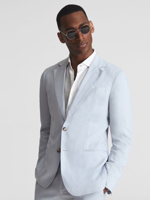 Kin Single Breasted Linen Blazer