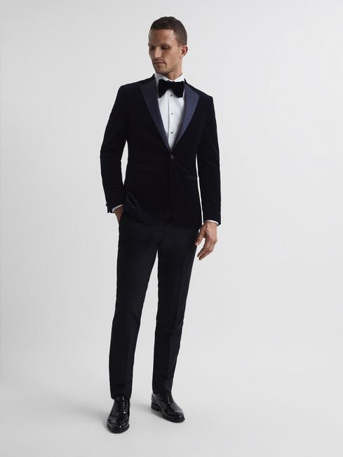 Ace Single Breasted Velvet Blazer