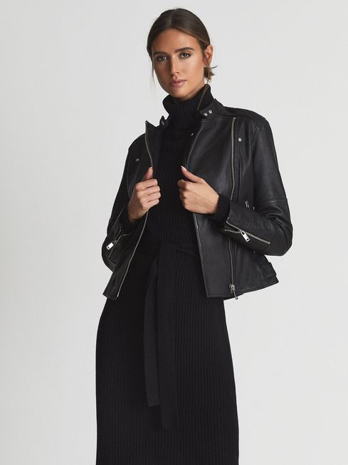 Tallis Leather Biker Jacket