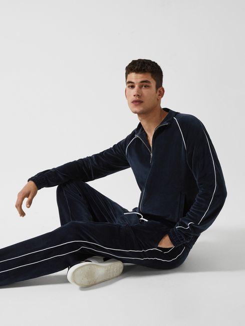 Charles - Che Velour Jogger With Piping