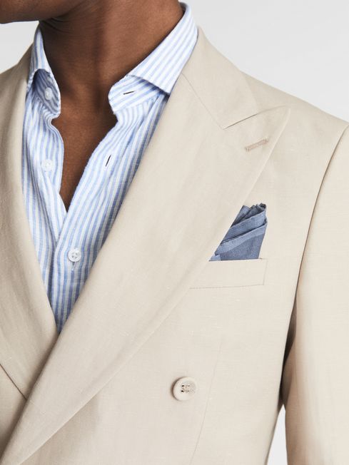 Tone Double Breasted Linen Blazer