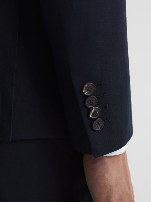 Kin Single Breasted Linen Blazer
