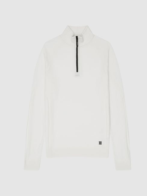 Affleck Golf Stretch Merino Zip Neck Jumper