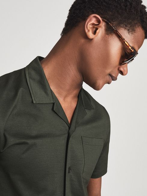 Caspa Mercerised Cotton Jersey Shirt