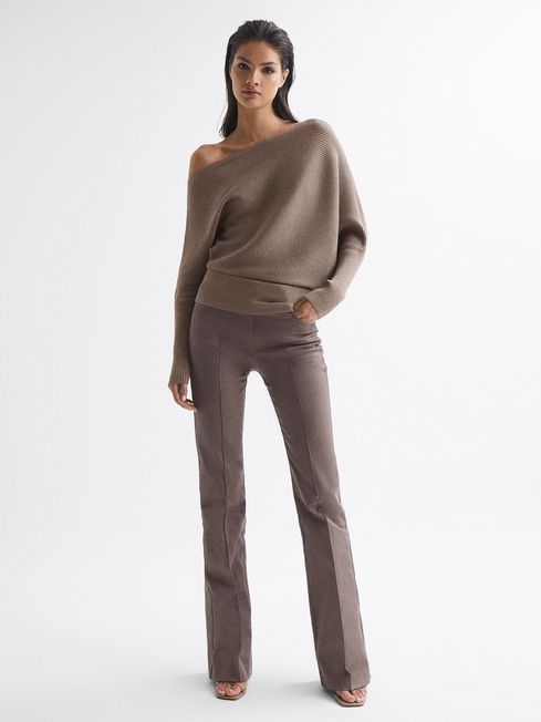 Lorna Asymmetric Drape Knitted Top