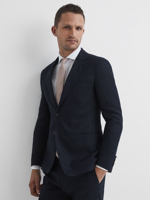 Kin Single Breasted Linen Blazer