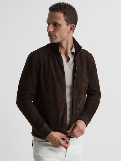Damon Suede Zip Through Jacket