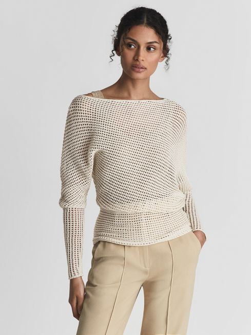 Lulu Open Knit Drape Top