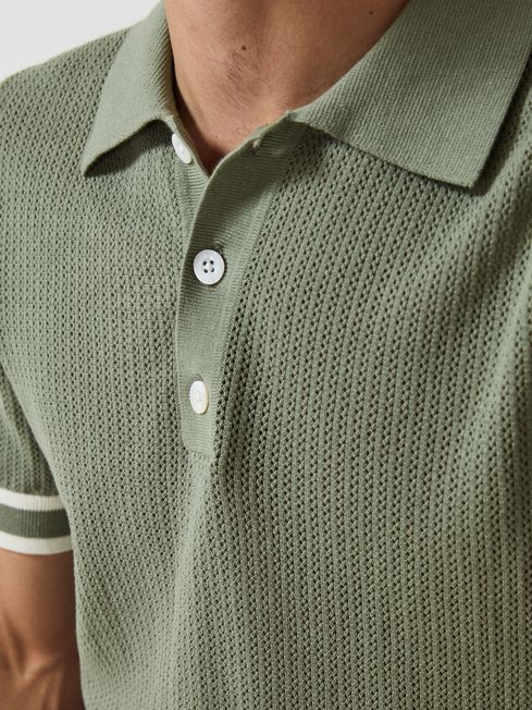 Quinn - Che Half Button Contrast-Sleeve Polo T-Shirt