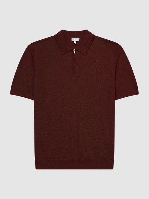 Maxwell Merino Zip Neck Polo T-Shirt