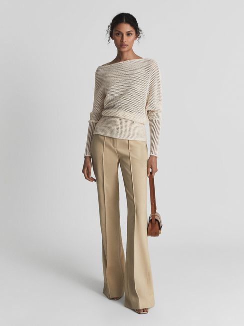 Lulu Open Knit Drape Top