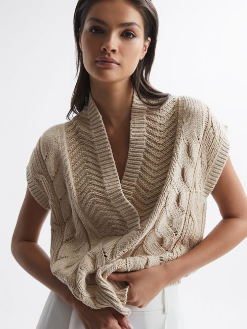 Clodah Sleeveless Cable Knit Cami