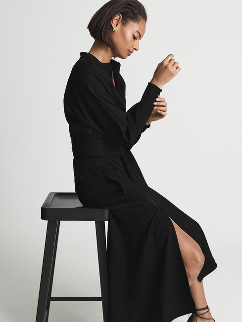 Darcy Belted Midi Shirt Dress