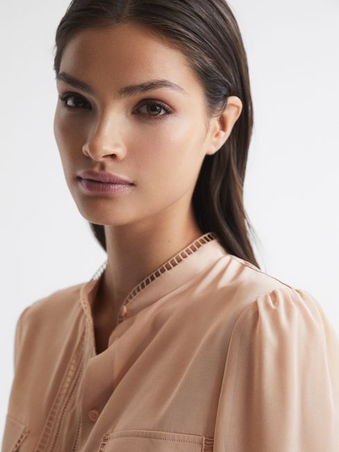 Felicia Ladder Trim Detail Blouse