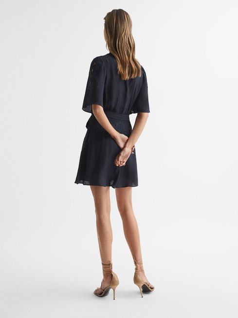 Rhea Broderie Sleeve Floppy Mini Dress