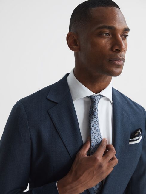 Ease Single Breasted Sharkskin Blazer