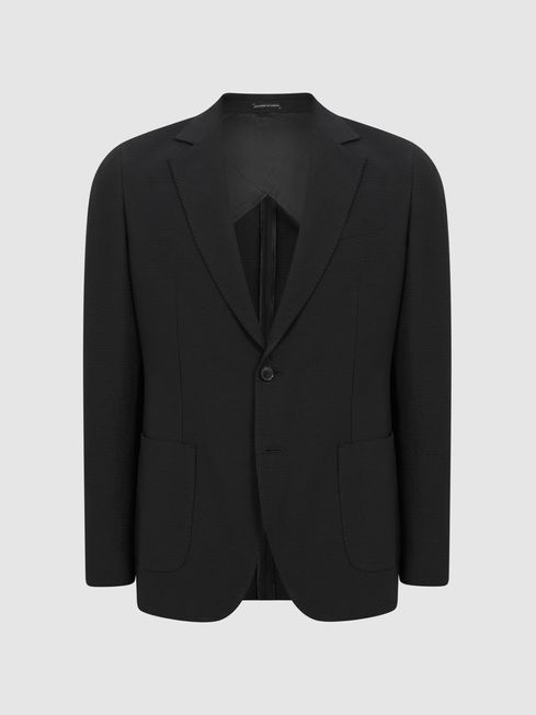 Lead Single Breasted Seersucker Blazer