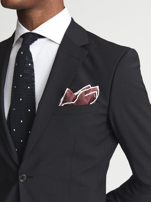 Liam Polka Dot Silk Pocket Square