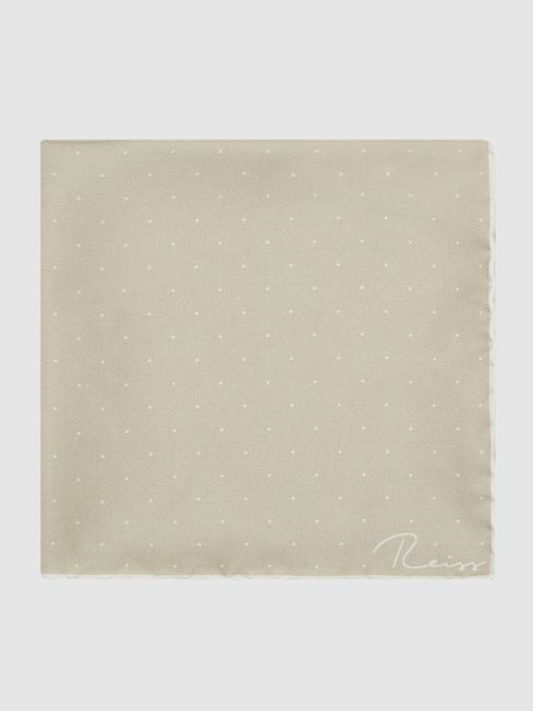 Liam Polka Dot Silk Pocket Square