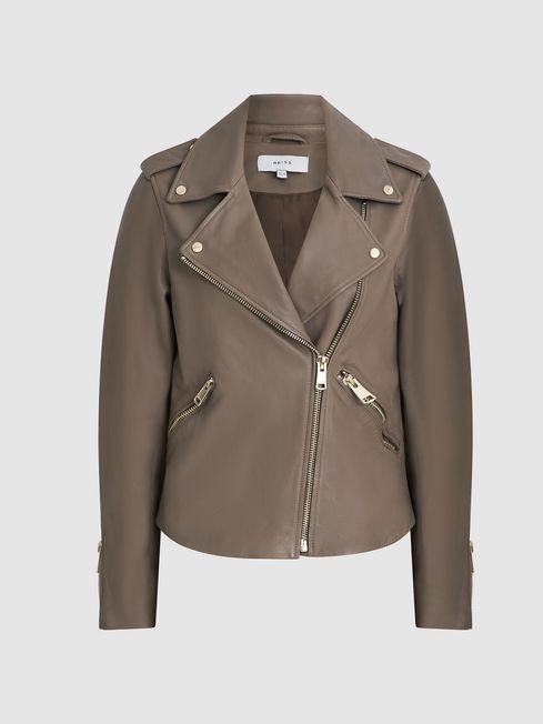 Gigi Leather Biker Jacket