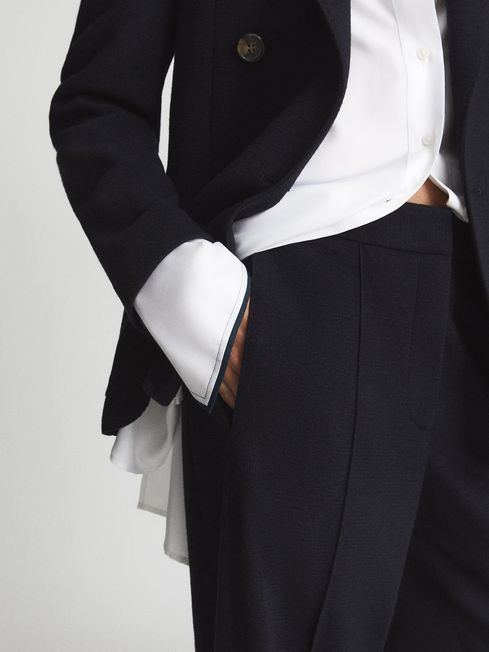 Iria Wool Blend Wide Leg Trousers