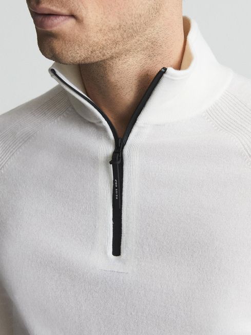 Affleck Golf Stretch Merino Zip Neck Jumper
