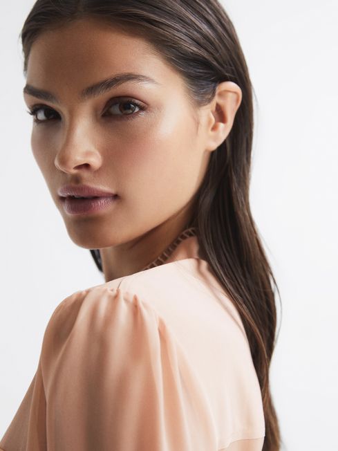 Cassia Ladder Trim Detail Flippy Dress