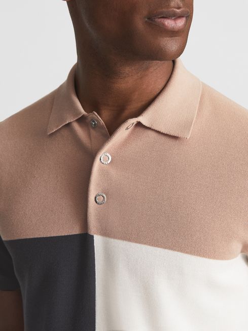 Primo Press Stud Colourblock Polo T-Shirt