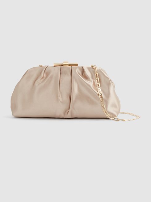 Adaline Satin Satin Clutch Bag