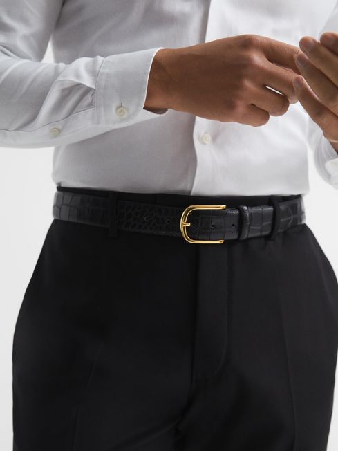 Cohen Croc Horseshoe Belt