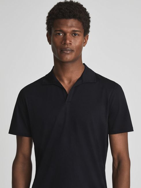 Jaxx Mercerised Open Collar Polo T-Shirt