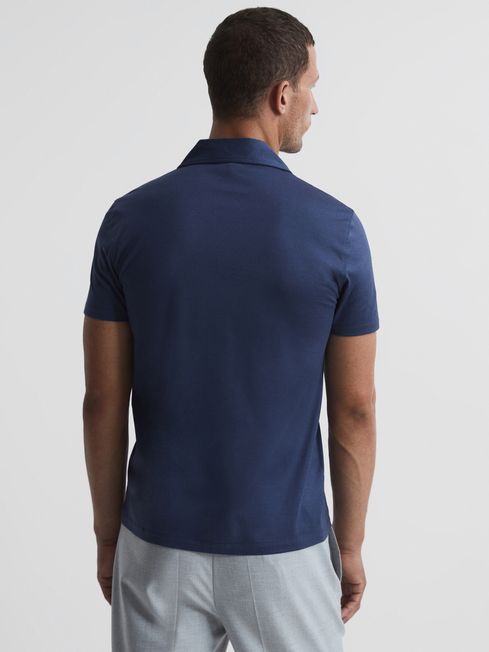 Caspa Mercerised Jersey Cuban Collar Shirt