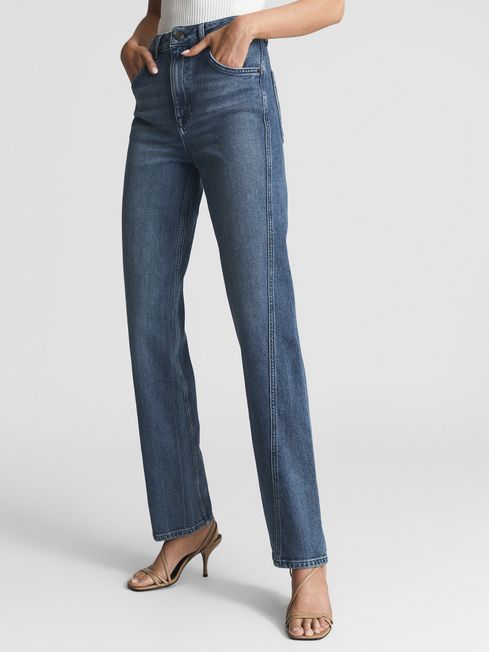 Boston Mid Rise Straight Leg Jeans