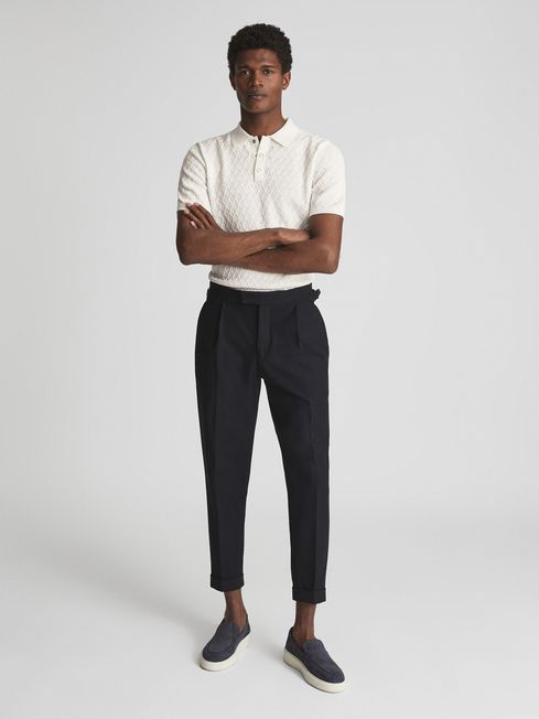 Dollar Textured Diamond Stitch Polo T-Shirt