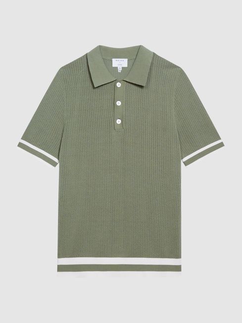 Quinn - Che Half Button Contrast-Sleeve Polo T-Shirt